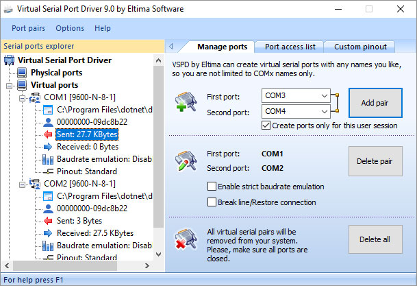 Virtual Serial Port Emulator Virtual Serial Port Emulator